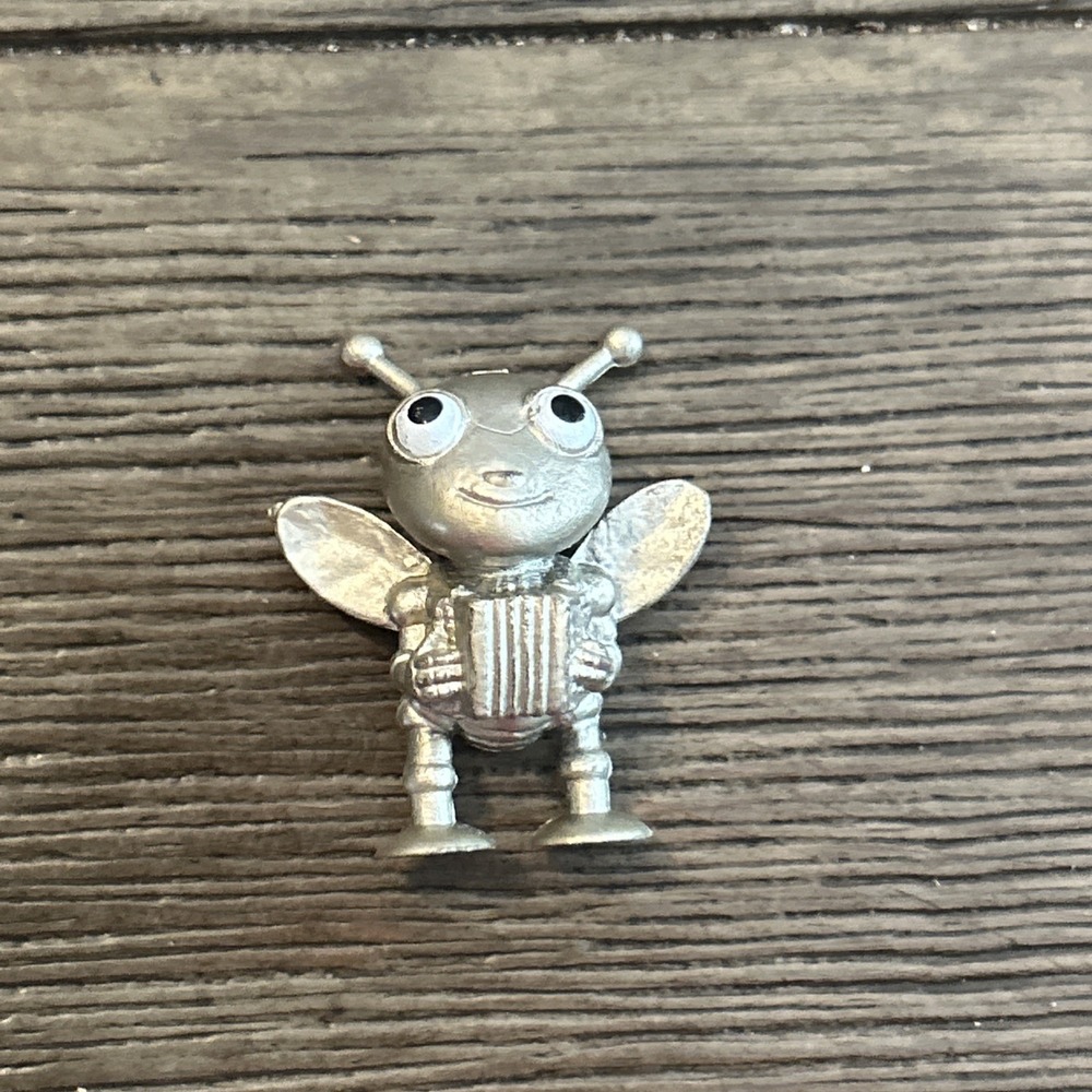 Alien Bees Guitar Silver Color Miniature VTG Music Gumball Machine Rubber RARE